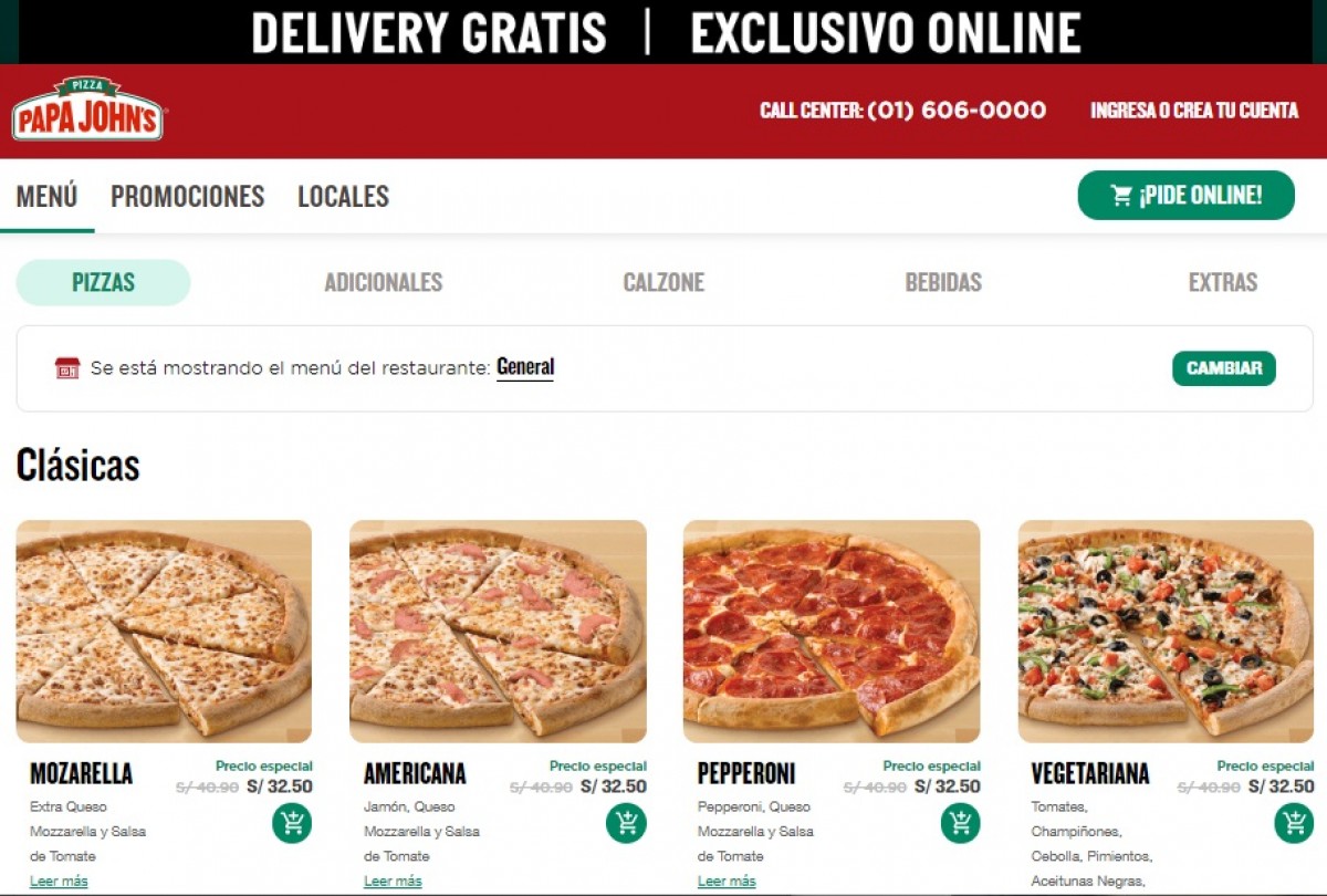 Delivery de pizza en Callao durante la cuarentena Pizza Hut Dominos