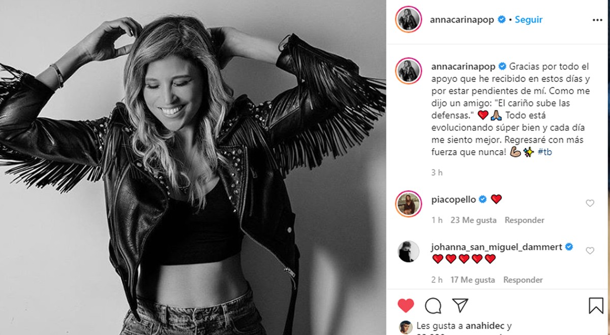 Anna Carina Copello agradece a todos por su preocupación y lo demuestra con publicación en Instagram. Anna Carina Copello agradece a todos por su preocupación y lo demuestra con publicación en Instagram.