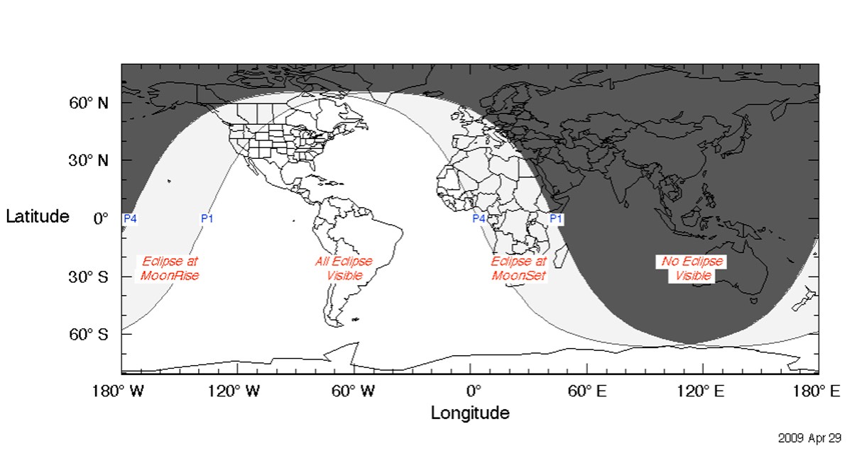  Recorrido del eclipse lunar penumbral 2020