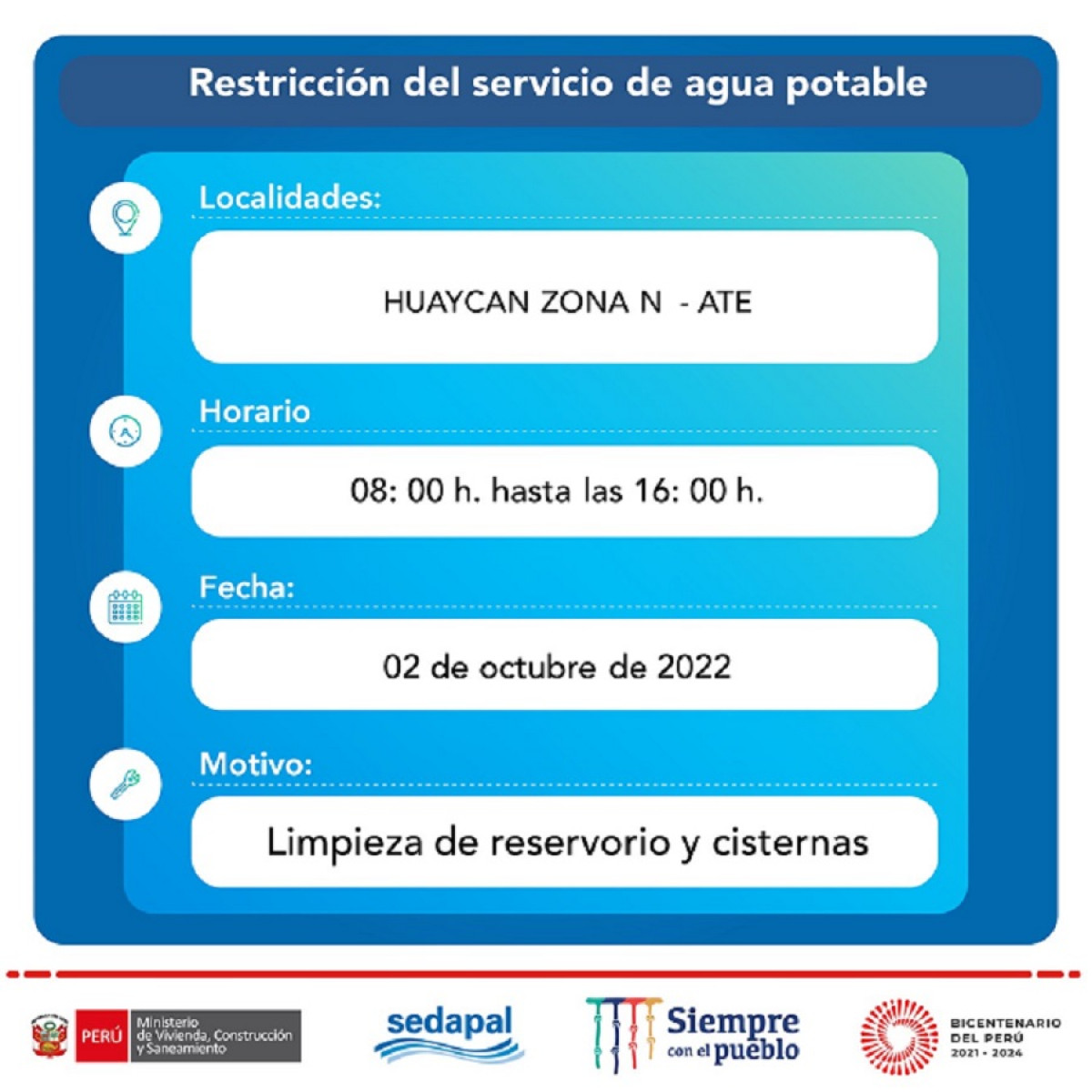 corte de agua