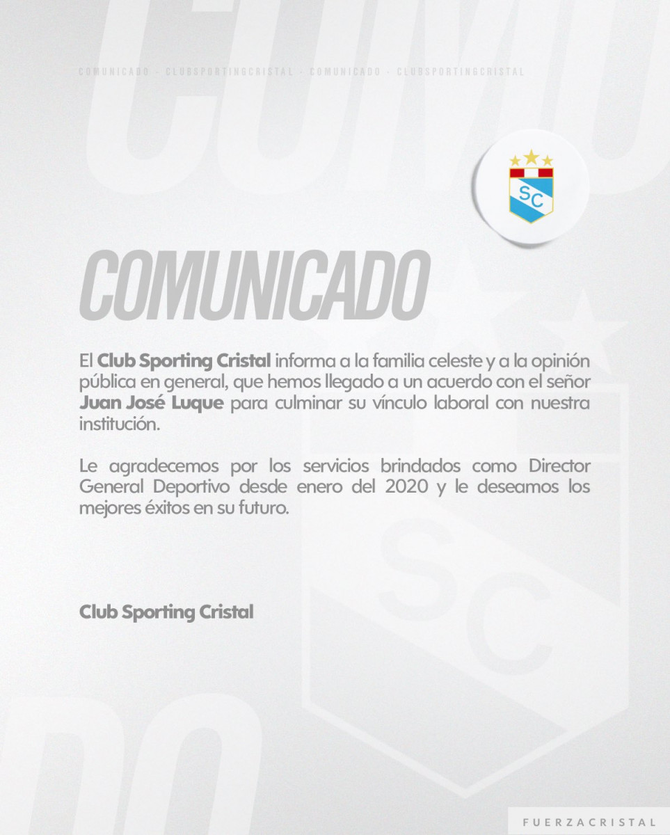 Sporting Cristal EN VIVO HOY 13 de noviembre fichajes, bajas y rumores