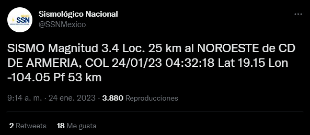 Temblor en México