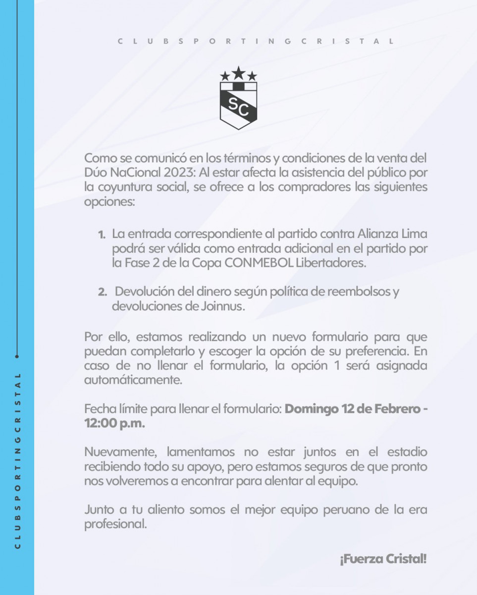 [EN VIVO] Sporting Cristal hoy, últimas noticias próximos partidos