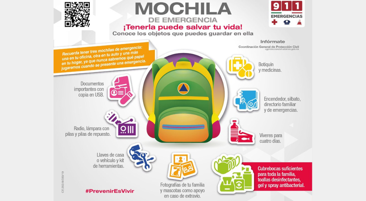 Mochila de emergencia.