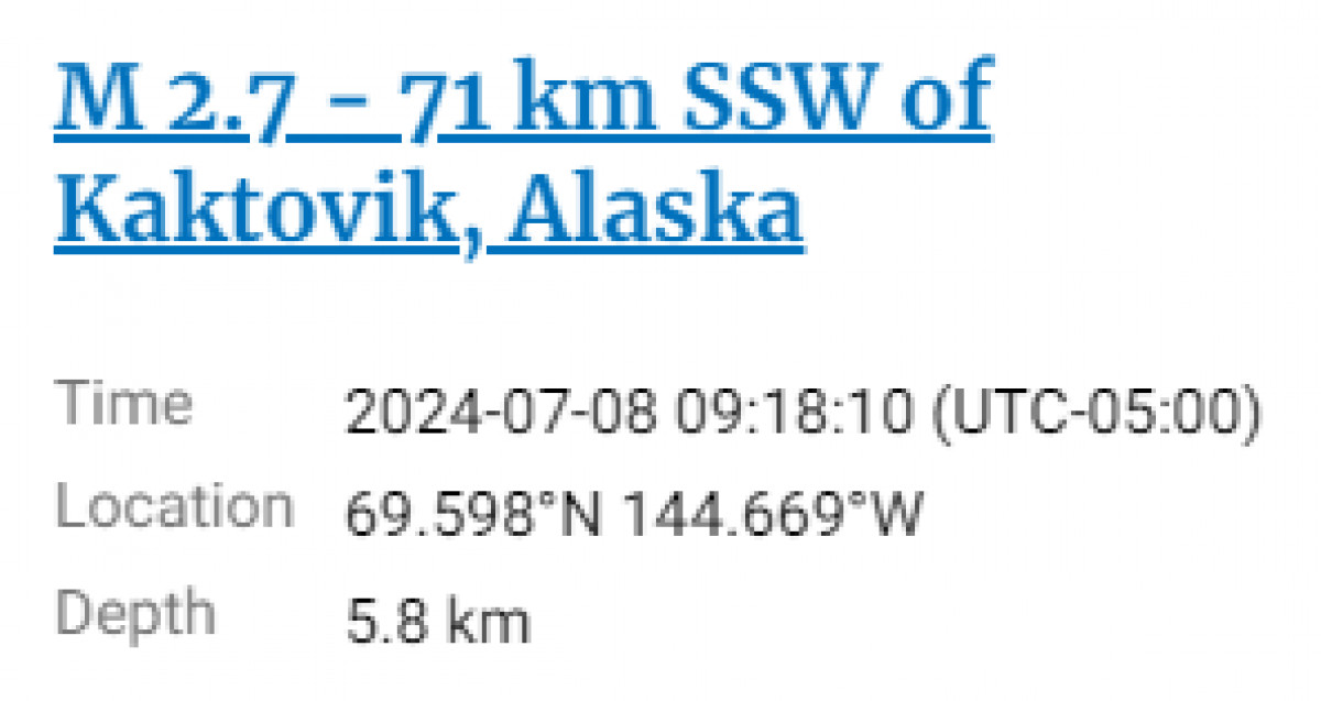 sismo en Alaska 