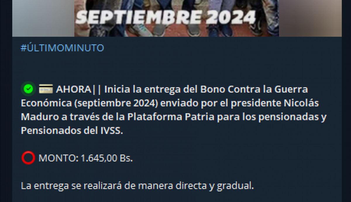 Foto: Canal Patria Digital/Telegram