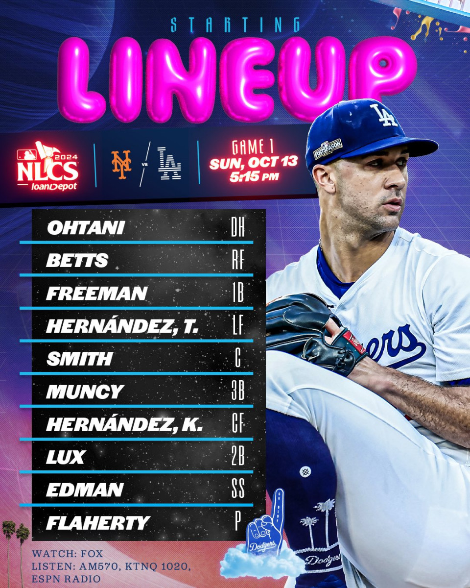 Los Angeles Dodgers vs New York Mets EN VIVO, juego 1 series de