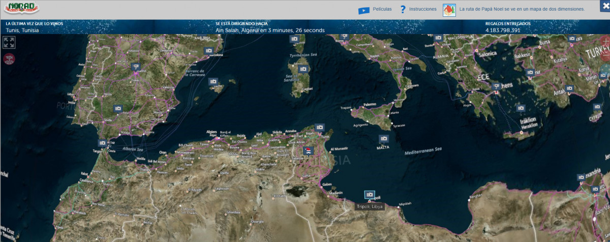Santa Claus arriba a Turquía: finaliza su recorrido por Europa. Foto: Norad.