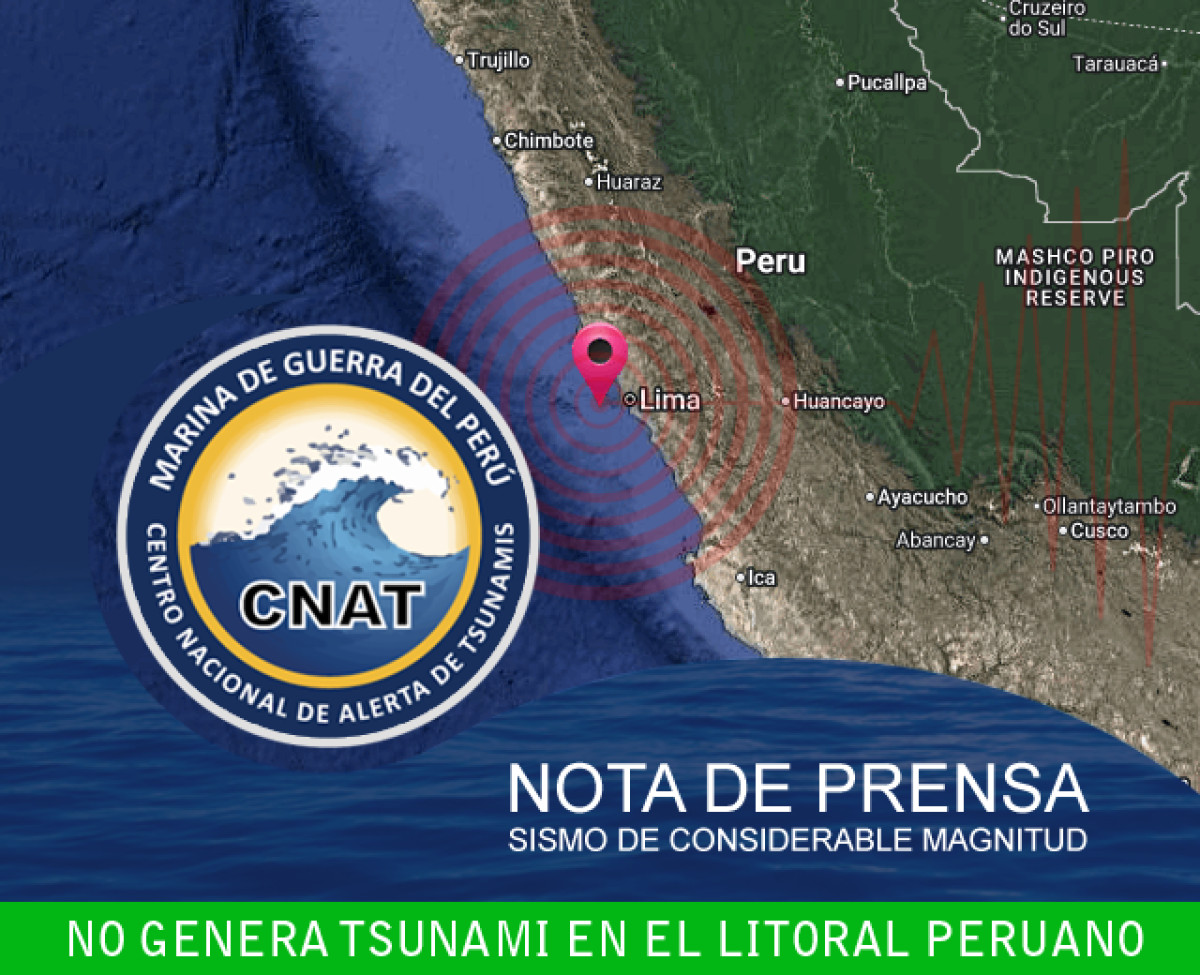 sismo no genera tsunami