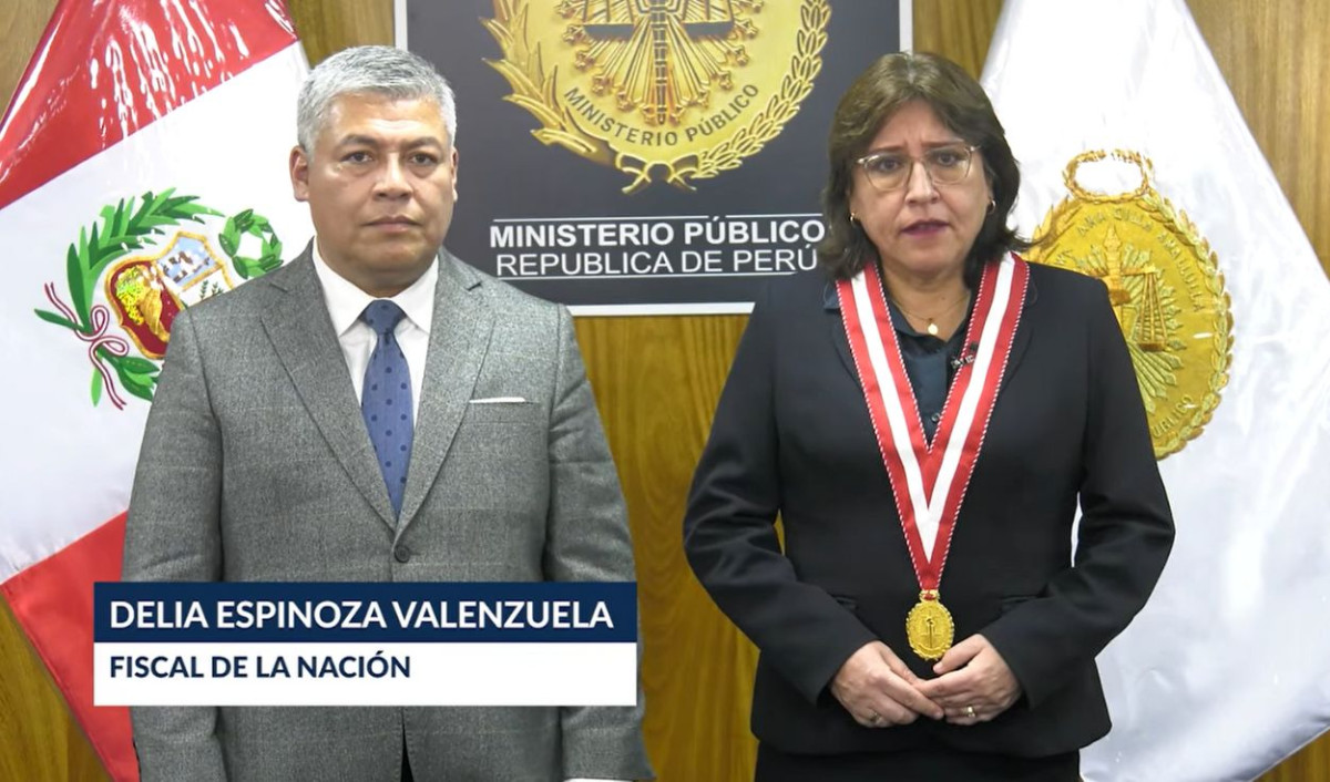 Delia Espinoza se pronunció en mensaje a la ciudadanía | Foto: Ministerio Público.