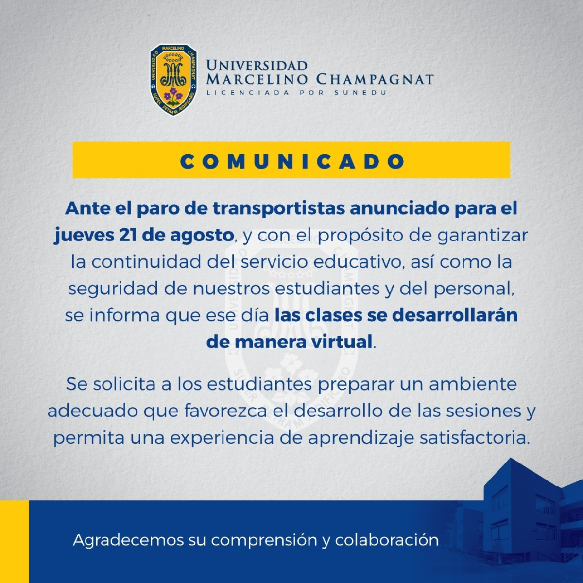 Universidades paro de transportistas
