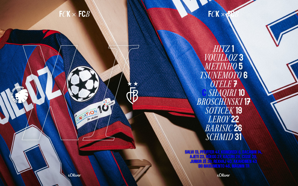 Alineación titular de Basel ante Copenhague.