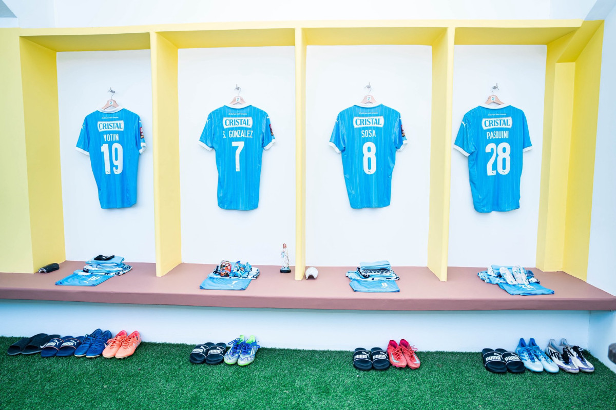 Así luce el vestuario de Sporting Cristal ante Juan Pablo II.