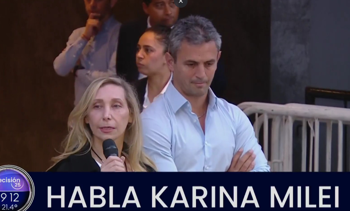 Karina Milei en el búnker