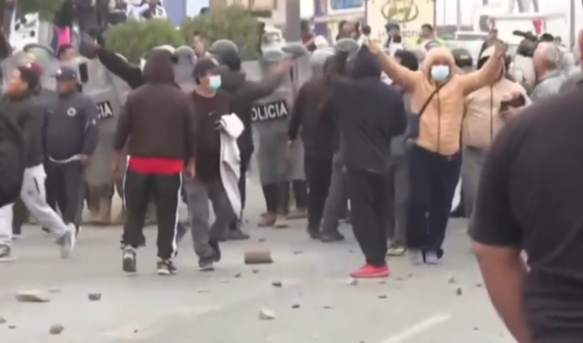 Enfrentamientos en Callao durante el paro