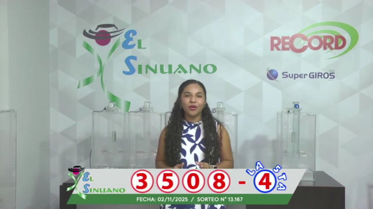 Resultados del Sinuano Día.