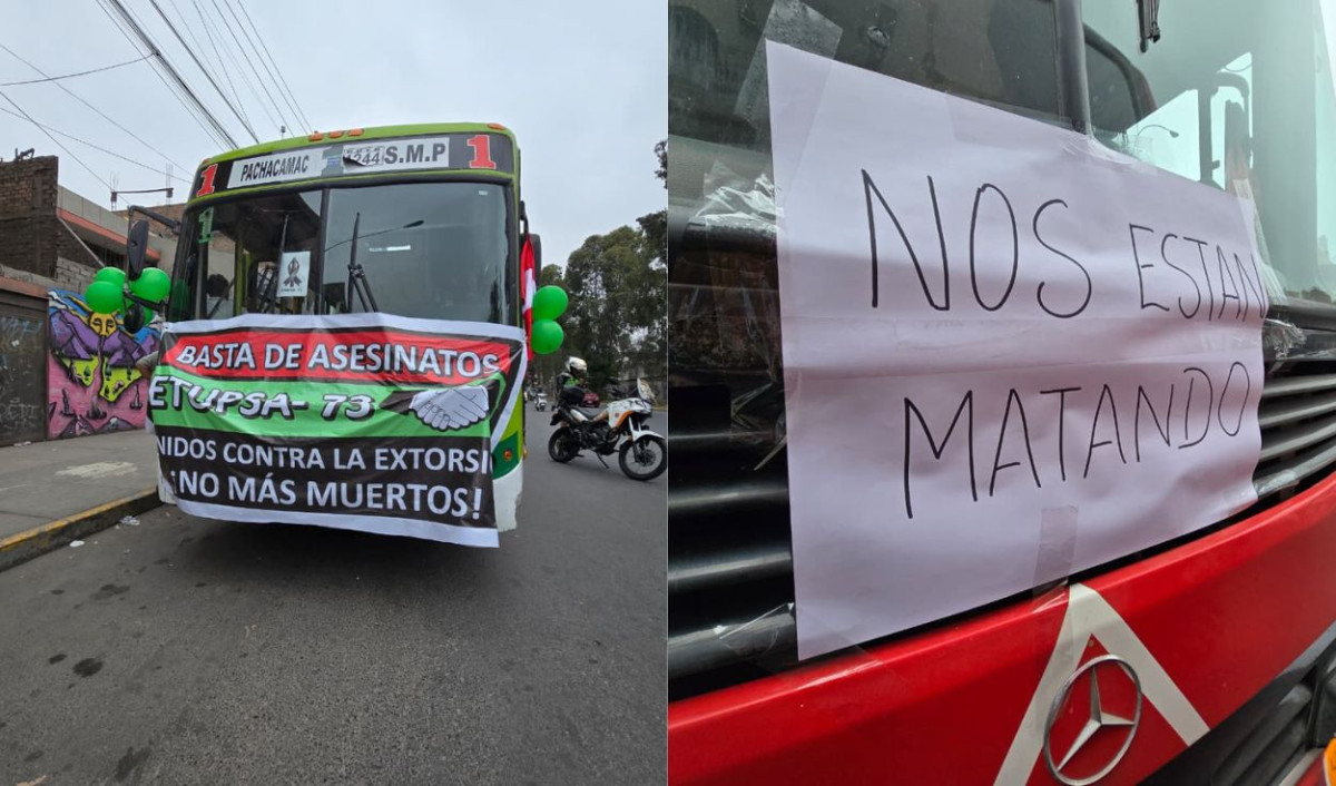Buses de transporte público rumbo al Congreso.