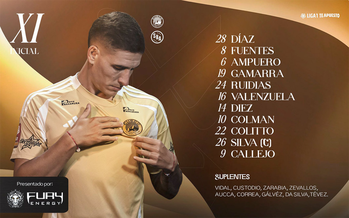 Alineaciones Cusco FC vs Sport Boys