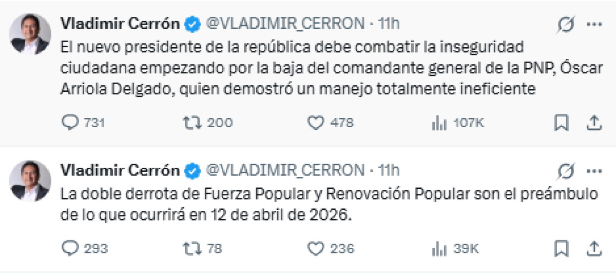 José María Balcázar LIVE: president arrived at the Government Palace amid questions from Congress