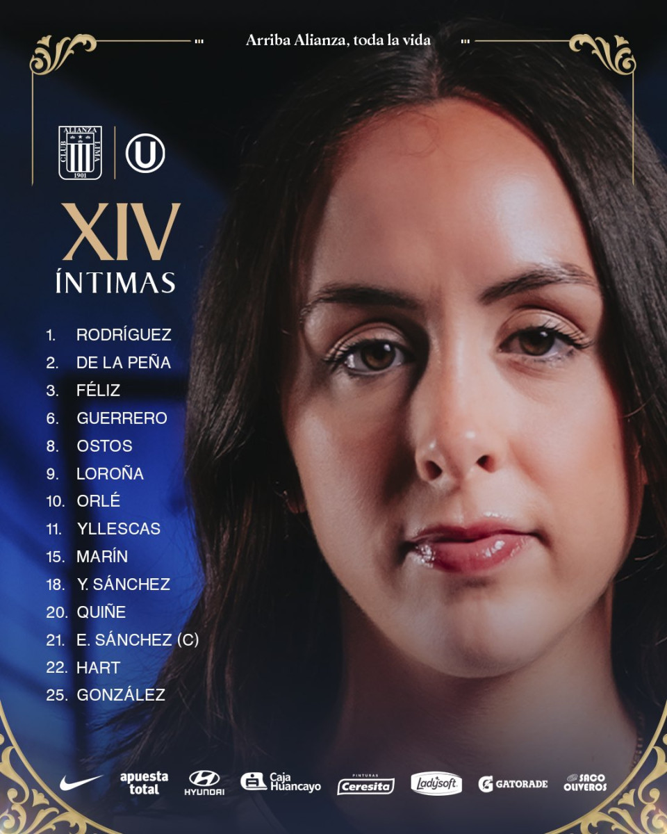 Alianza Lima sale con todo ante la 'U'.