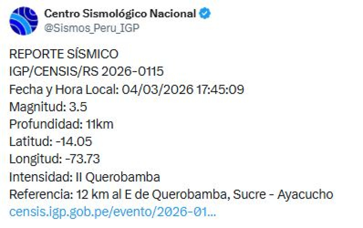 sismo ayacucho