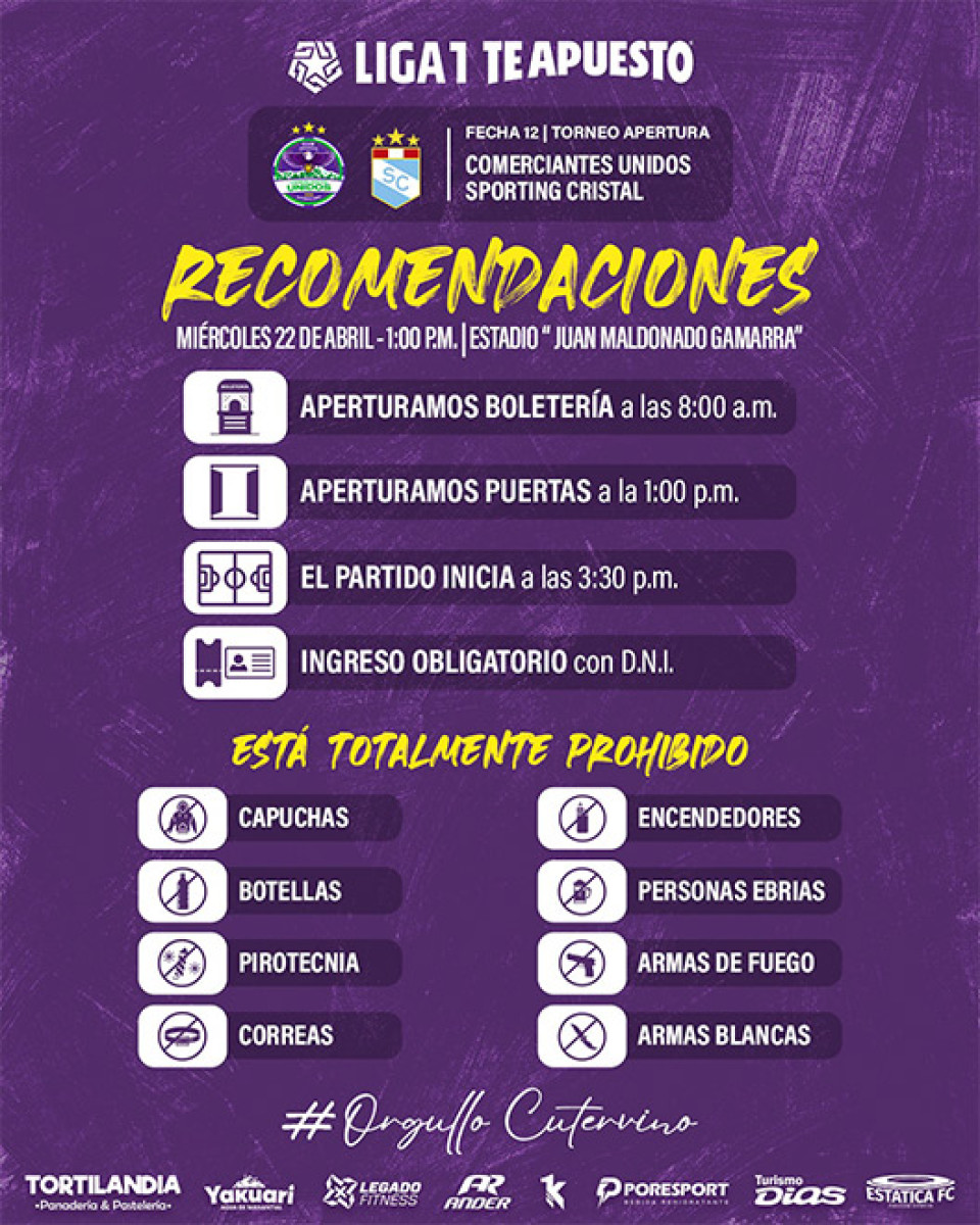 Comerciantes Unidos vs Sporting Cristal