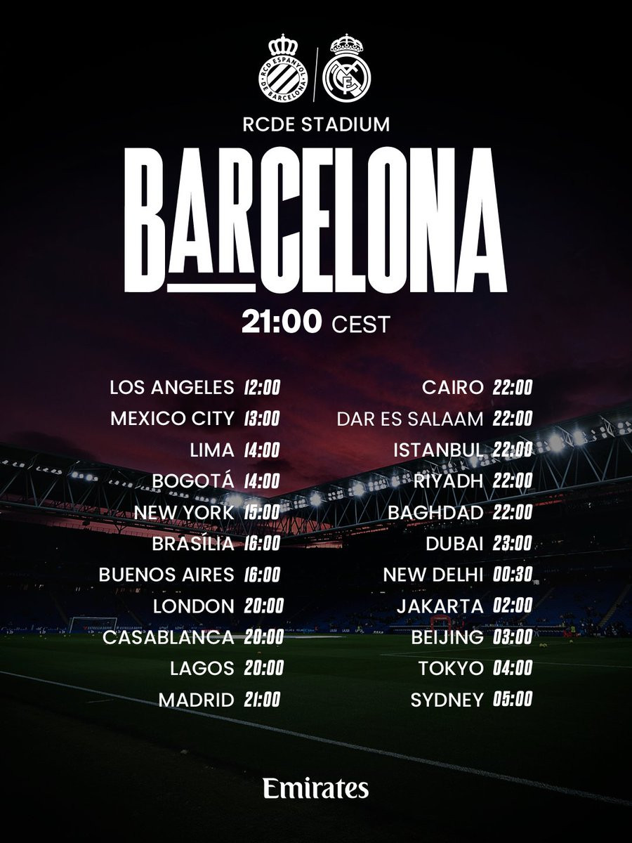 A qué hora juega Real Madrid vs Espanyol