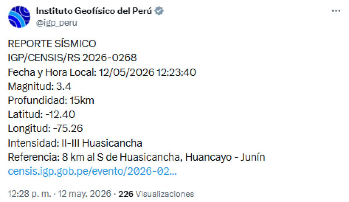 Epicentro del temblor hoy