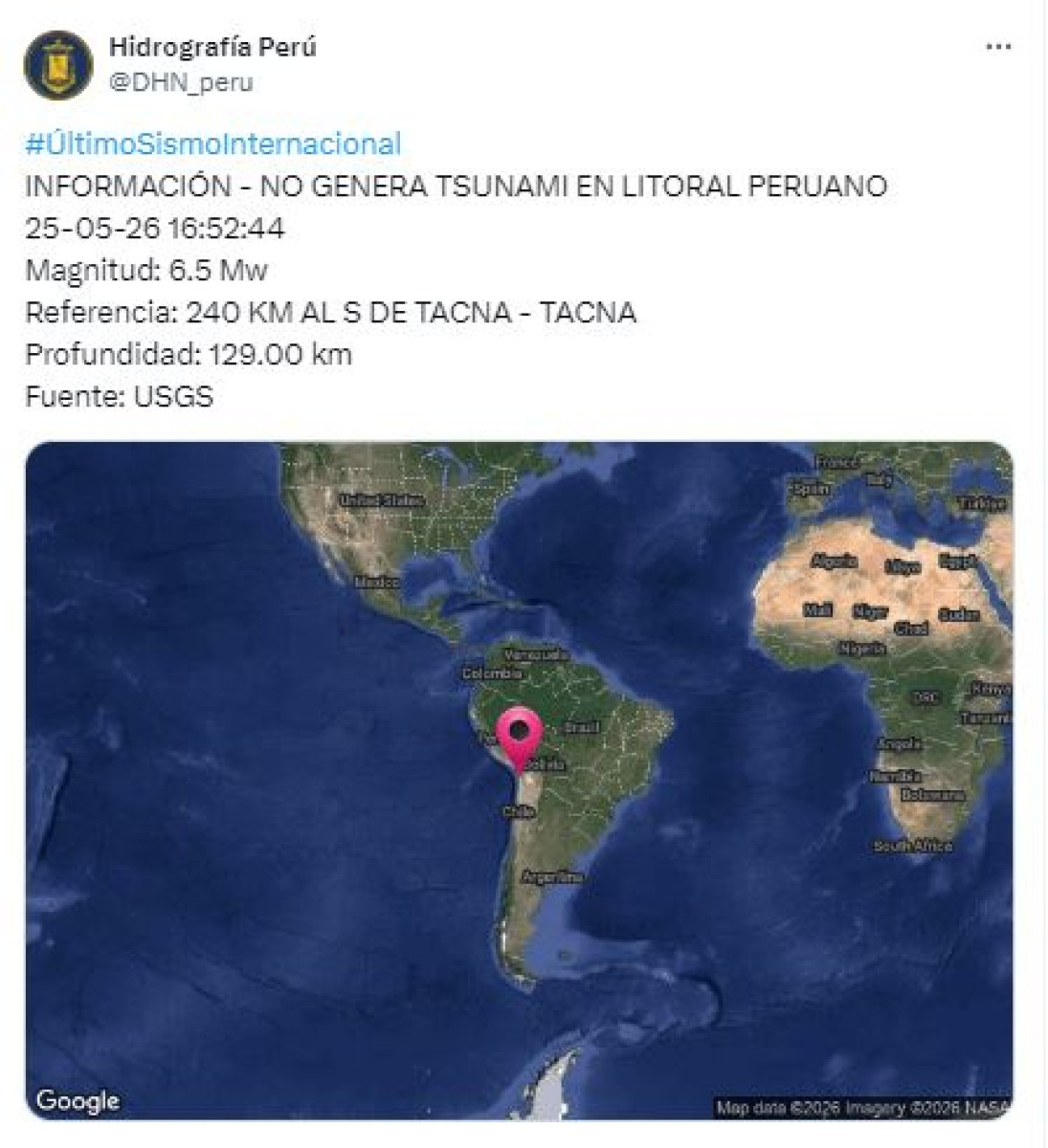 Un tsunami au Pérou ? Les autorités s’expriment après qu’un puissant tremblement de terre au Chili a secoué le sud du pays : on sait