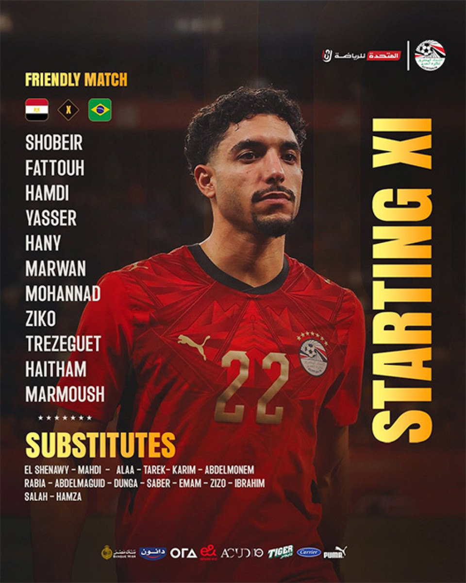Brasil vs Egipto alineaciones