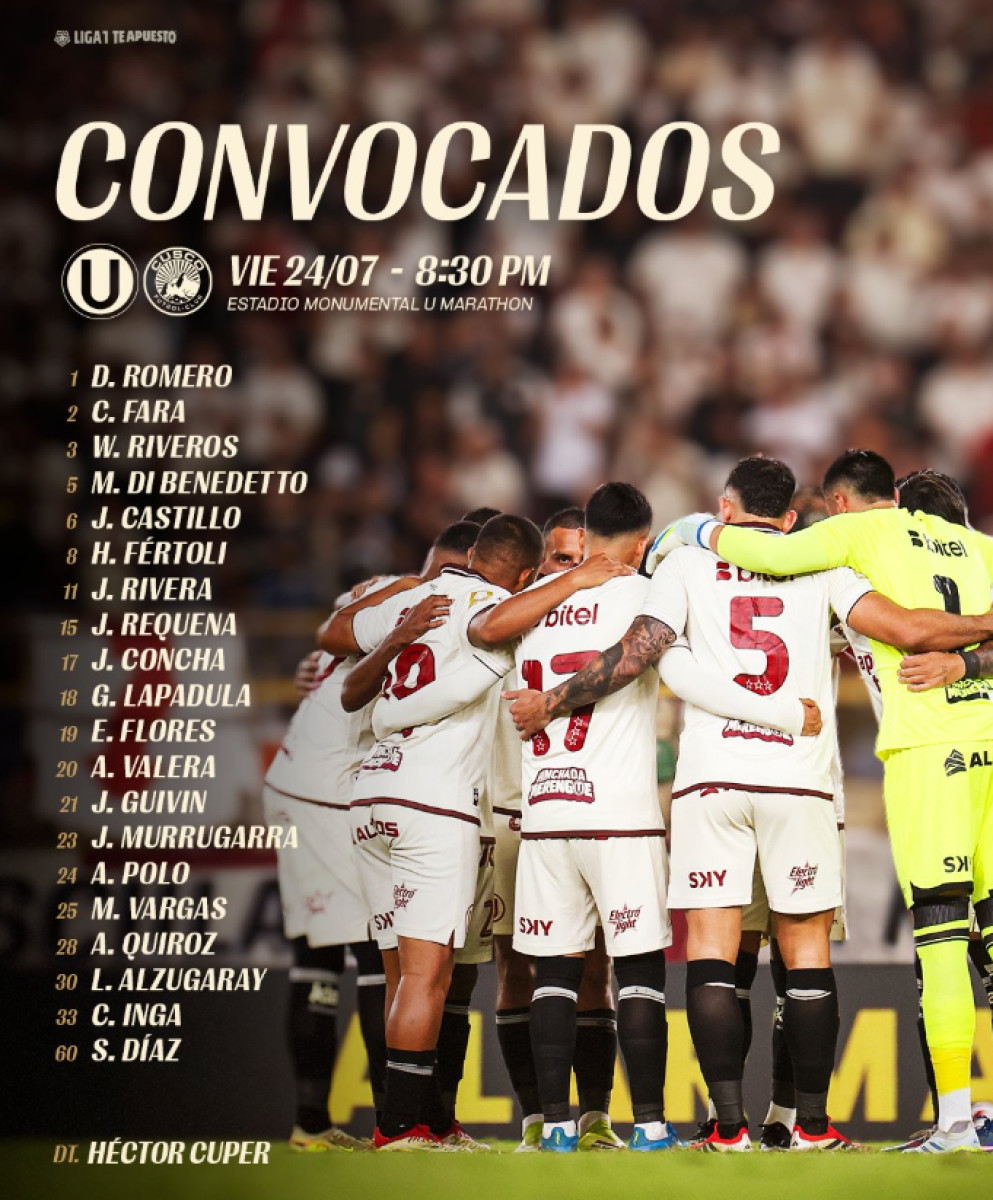 Convocados de Universitario
