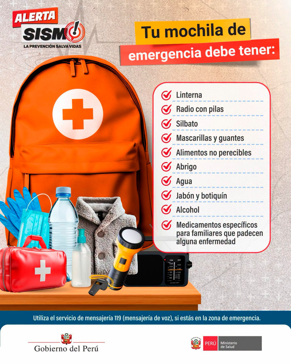 mochila de emergencia