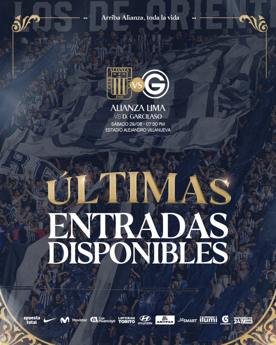 Entradas para el Alianza Lima vs Deportivo Garcilaso