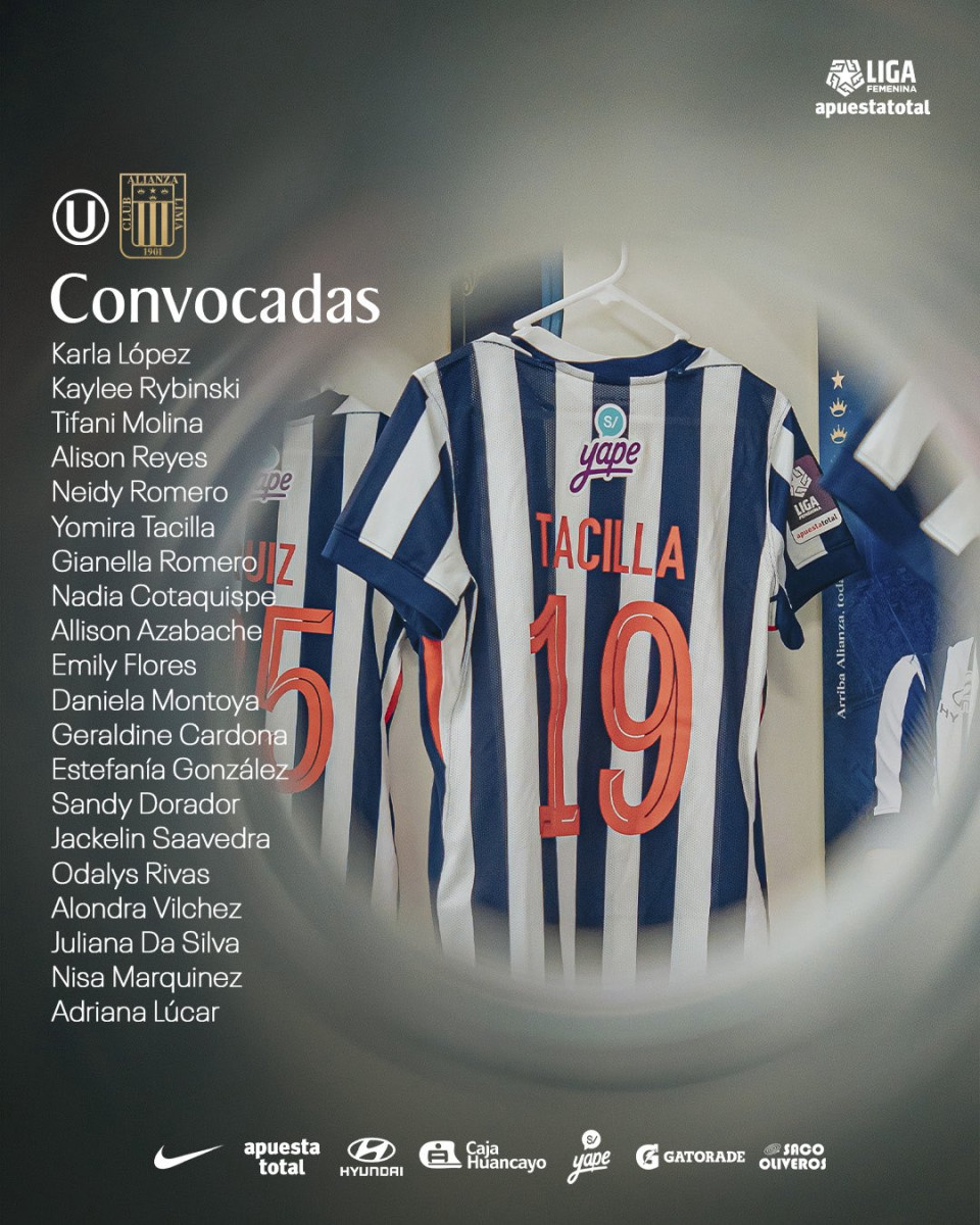 Lista de convocadas de Alianza Lima