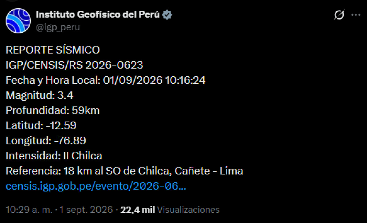 Sismo Lima