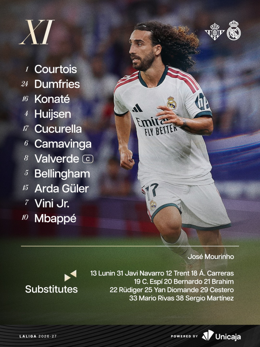 Alineación confirmada Real Madrid