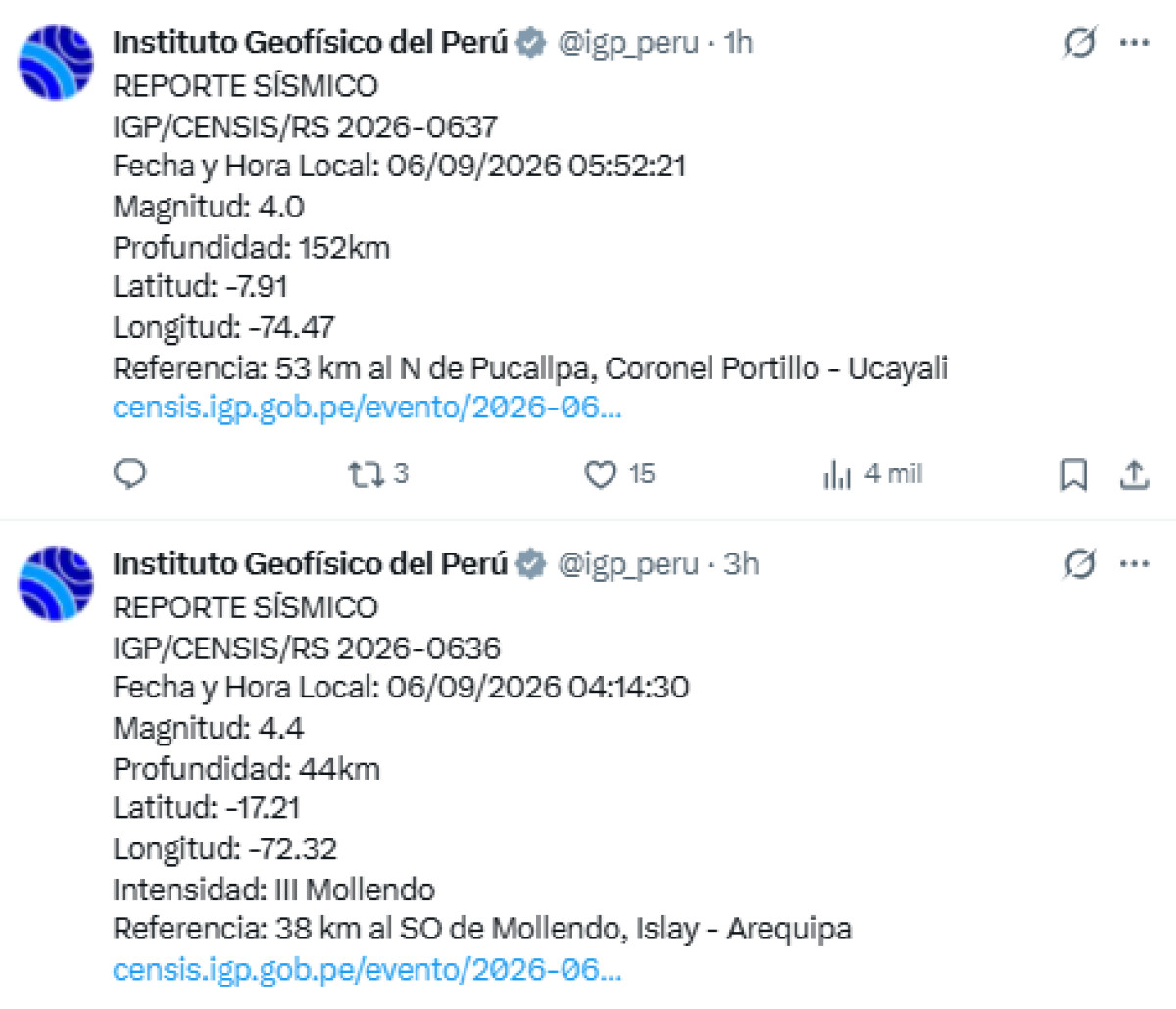 Sismos
